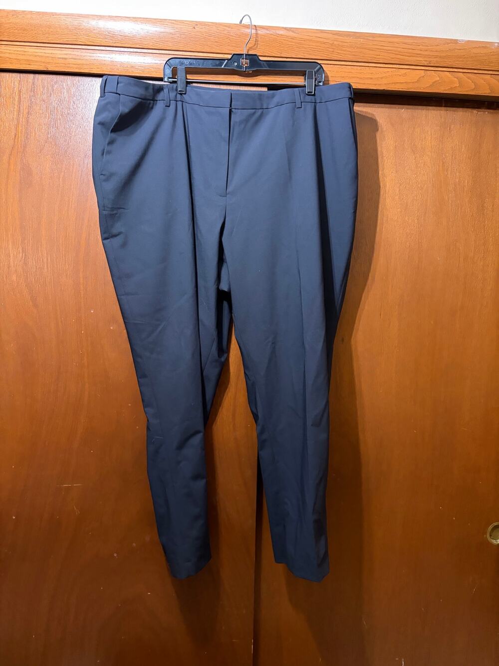 Lands' End Outfitters 26W Wool Blend Stretch Dress Pants Black Trousers